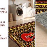 Artistic Yellow and Brown Trellis Motif(Black)