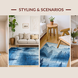 Contemporary Blue Swirls(Blue)