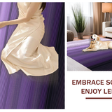 Ultra Soft Area Rug, Non Slip, Stain Resistant, Washable Area Rugs for Living Room, Bedroom, Vibrant Dual-Tone Linear Design(Purple)