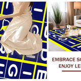 Ultra Soft Area Rug, Non Slip, Stain Resistant, Washable Area Rugs for Living Room, Bedroom, Contemporary Colorful Educational Scheme(Blue)
