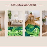Tropical Leaf Motif Elegance(Green)