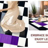 Ultra Soft Area Rug, Non Slip, Stain Resistant, Washable Area Rugs for Living Room, Bedroom, Sophisticated Monochrome Shapes(Black)
