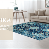 Elegant Distressed Patterned Appeal(Blue)