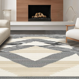 Ultra Soft Area Rug, Non Slip, Stain Resistant, Washable Area Rugs for Living Room, Bedroom, Rustic Minimalist Cream Pattern(Beige)