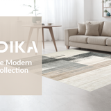 Ultra Soft Area Rug, Non Slip, Stain Resistant, Washable Area Rugs for Living Room, Bedroom, Sleek Geometric Soft Gray Palette(Gray)