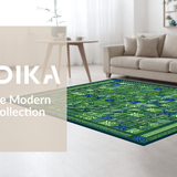 Ultra Soft Area Rug, Non Slip, Stain Resistant, Washable Area Rugs for Living Room, Bedroom, Nature-Inspired Insect Motif(Green)