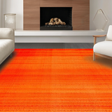 Ultra Soft Area Rug, Non Slip, Stain Resistant, Washable Area Rugs for Living Room, Bedroom, Contemporary Rich Orange Aesthetic(Orange)