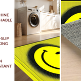 Ultra Soft Area Rug, Non Slip, Stain Resistant, Washable Area Rugs for Living Room, Bedroom, Playful Bright Minimalist Design(Yellow)