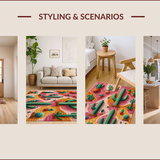 Ultra Soft Area Rug, Non Slip, Stain Resistant, Washable Area Rugs for Living Room, Bedroom, Rustic Western Kids Room Water-Absorbent Boot Rug(Pink)