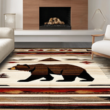 Ultra Soft Area Rug, Non Slip, Stain Resistant, Washable Area Rugs for Living Room, Bedroom, Vibrant Southwest Wildlife Aesthetic(Brown)