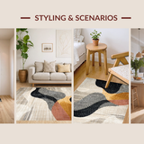 Elegant Beige Abstract Curvature(Gray)