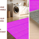 Ultra Soft Area Rug, Non Slip, Stain Resistant, Washable Area Rugs for Living Room, Bedroom, Whimsical Groovy Graphic Motif(Purple)