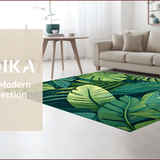 Ultra Soft Area Rug, Non Slip, Stain Resistant, Washable Area Rugs for Living Room, Bedroom, Vibrant Nature-Inspired Accent Design(Green)