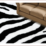 Ultra Soft Area Rug, Non Slip, Stain Resistant, Washable Area Rugs for Living Room, Bedroom, Modern Rustic Safari Aesthetic Non-Slip Floorcover(Black)