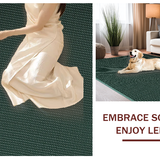 Ultra Soft Area Rug, Non Slip, Stain Resistant, Washable Area Rugs for Living Room, Bedroom, Serene Monochrome Gridded Style(Green)