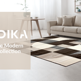 Ultra Soft Area Rug, Non Slip, Stain Resistant, Washable Area Rugs for Living Room, Bedroom, Sophisticated Linear Geometry Composition(Beige)