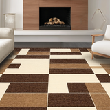 Ultra Soft Area Rug, Non Slip, Stain Resistant, Washable Area Rugs for Living Room, Bedroom, Elegant Creamy Tiled Arrangement(Beige)