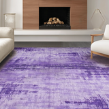 Ultra Soft Area Rug, Non Slip, Stain Resistant, Washable Area Rugs for Living Room, Bedroom, Lush Fluffy Contemporary Vibe(Purple)