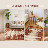 Ultra Soft Area Rug, Non Slip, Stain Resistant, Washable Area Rugs for Living Room, Bedroom, Cozy Woodland Inspired Design Element(Brown)