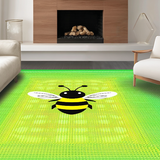 Ultra Soft Area Rug, Non Slip, Stain Resistant, Washable Area Rugs for Living Room, Bedroom, Artful Outdoor Floral Concept(Green)