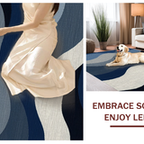 Artful Dynamic Swirl Composition(Blue)