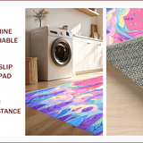 Ultra Soft Area Rug, Non Slip, Stain Resistant, Washable Area Rugs for Living Room, Bedroom, Machine Washable Fuzzy Rug for Princess Bedroom(Pink)
