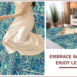 Ultra Soft Area Rug, Non Slip, Stain Resistant, Washable Area Rugs for Living Room, Bedroom, Ocean Wave Nautical Beach(Blue)