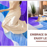 Ultra Soft Area Rug, Non Slip, Stain Resistant, Washable Area Rugs for Living Room, Bedroom, Vibrant Abstract Swirl Motif(Purple)