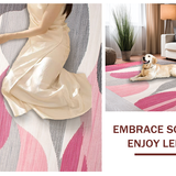 Contemporary Grey Pink Abstract Motif(Pink)