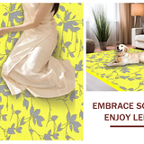 Delightful Grey Floral Elegance(Yellow)