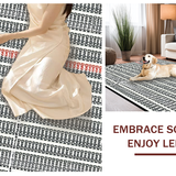 Ultra Soft Area Rug, Non Slip, Stain Resistant, Washable Area Rugs for Living Room, Bedroom, Artistic Black and White Visual Play(Brown)