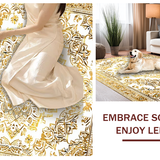 Ultra Soft Area Rug, Non Slip, Stain Resistant, Washable Area Rugs for Living Room, Bedroom, Bright Mandala Delight(White)
