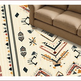 Tribal Design Plush Entryway Non Shedding(Beige)