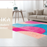 Ultra Soft Area Rug, Non Slip, Stain Resistant, Washable Area Rugs for Living Room, Bedroom, Modern Boho Living Room Washable Area Carpet(Pink)