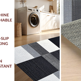 Contemporary Plush Geometric Style(Black)