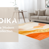 Ultra Soft Area Rug, Non Slip, Stain Resistant, Washable Area Rugs for Living Room, Bedroom, Chic Colorful Dynamic Pattern Design(Beige)