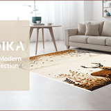 Ultra Soft Area Rug, Non Slip, Stain Resistant, Washable Area Rugs for Living Room, Bedroom, Luxurious Anti-Skid Beige Rug for Elegant Living Room Spaces(Beige)