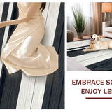 Contemporary Striped Rustic Charm(Black)