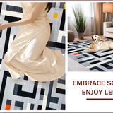 Ultra Soft Area Rug, Non Slip, Stain Resistant, Washable Area Rugs for Living Room, Bedroom, Elegant Neutral Geometric Arrangement(Gray)