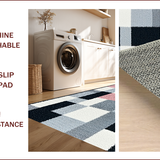 Ultra Soft Area Rug, Non Slip, Stain Resistant, Washable Area Rugs for Living Room, Bedroom, Geometric Minimalist Bedroom Carpet for High Traffic Areas(Gray)