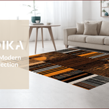 Ultra Soft Area Rug, Non Slip, Stain Resistant, Washable Area Rugs for Living Room, Bedroom, Eclectic Tiger Skin Aesthetic(Orange)