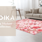 Ultra Soft Area Rug, Non Slip, Stain Resistant, Washable Area Rugs for Living Room, Bedroom, Contemporary Soft Petal Aesthetic(Pink)