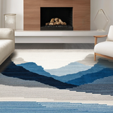 Elegant Neutral Toned Mountain Aesthetic(Blue)