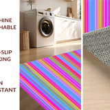 Vibrant Rainbow Wave Motif(Pink)