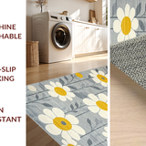 Ultra Soft Area Rug, Non Slip, Stain Resistant, Washable Area Rugs for Living Room, Bedroom, Chic Grey Floral Aesthetic(Gray)