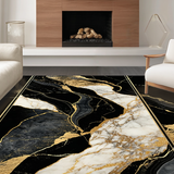 Striking Metallic Marble Impression(Black)