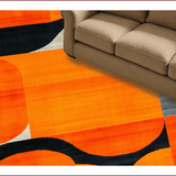 Ultra Soft Area Rug, Non Slip, Stain Resistant, Washable Area Rugs for Living Room, Bedroom, Striking Orange Minimalist Tapestry(Orange)