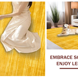 Ultra Soft Area Rug, Non Slip, Stain Resistant, Washable Area Rugs for Living Room, Bedroom, Chic Vibrant Coastal Aesthetic(Gold)