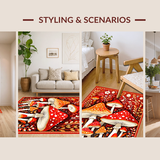 Bright Cheerful Mushroom Patterned(Red)