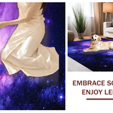 Ultra Soft Area Rug, Non Slip, Stain Resistant, Washable Area Rugs for Living Room, Bedroom, Vibrant Celestial Swirl Artwork(Purple)